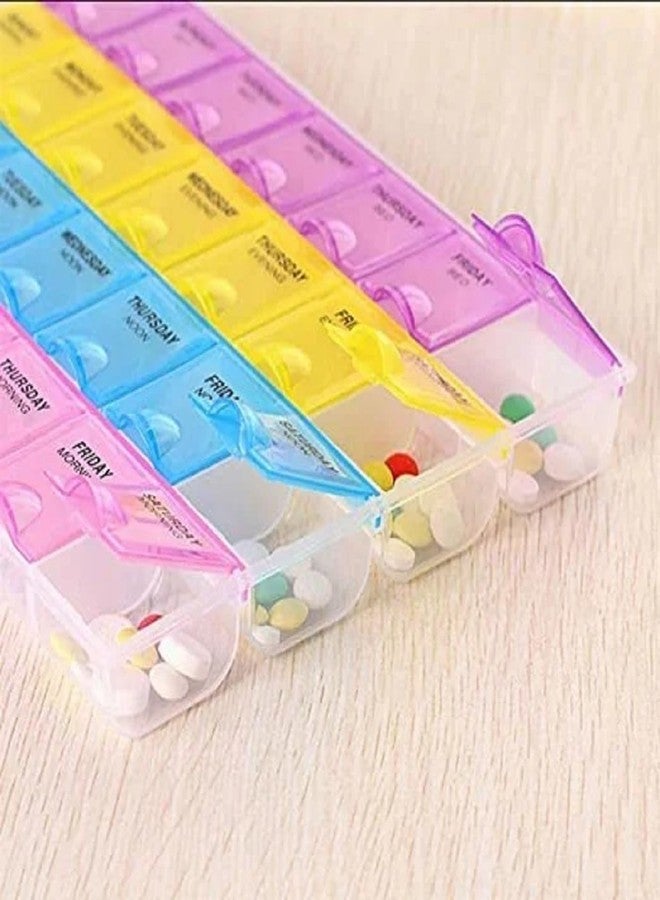 Mopslik 7 Days Pill Box Organizer 4 Times a Day with Moisture-Proof 28 Cell Medicine Planner Container for Vitamins Tablets BPA Free Reminder Storage (Pack Of 1) - Image 2